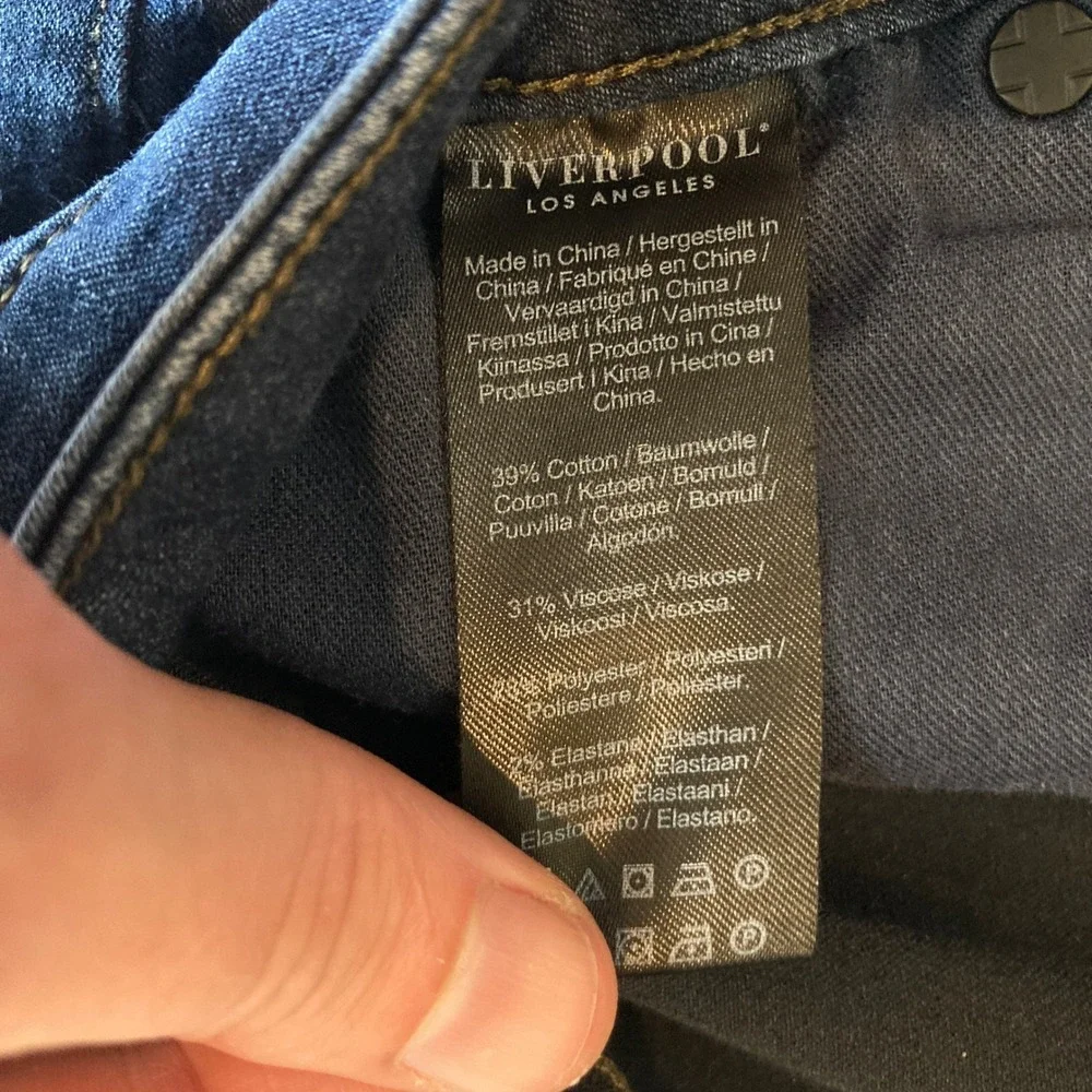 Liverpool Jeans Women 16W (38x30) Plus Size Dunmore Dark Blue LY4000F64 Stretch